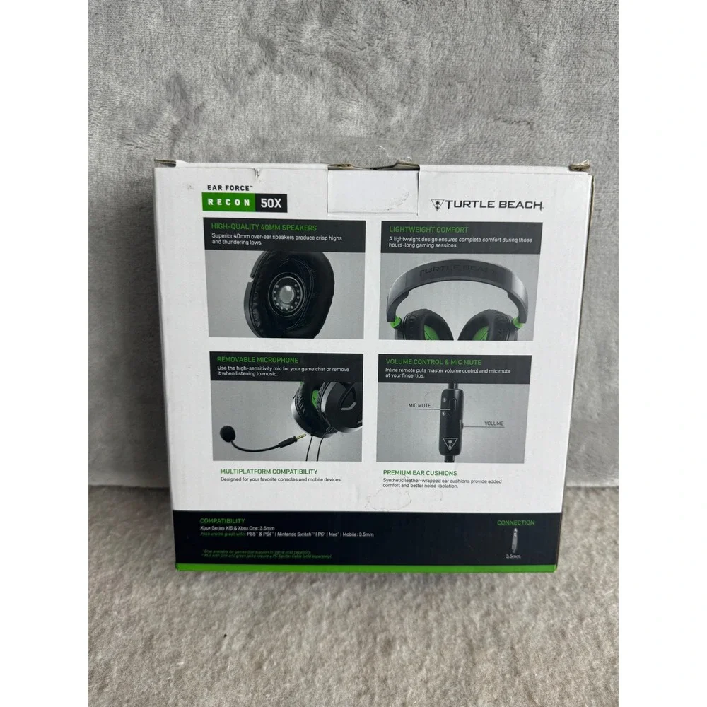 Turtle Beach Recon Wired Gaming Headset for Xbox Series X|S Xbox One Black/Green